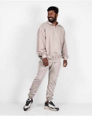 Pantaloni de trening din bumbac cu snur in talie 24KOSR9006