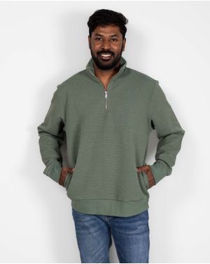 Bluza uni cu fermoar la baza gatului 24KOSS6001