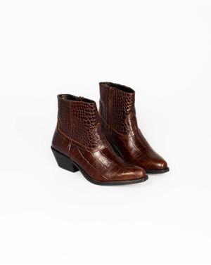Botine Aeros din piele texturata 24HAT44045