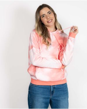 Hanorac calduros din bumbac organic cu efect tie dye 24KOSS4002