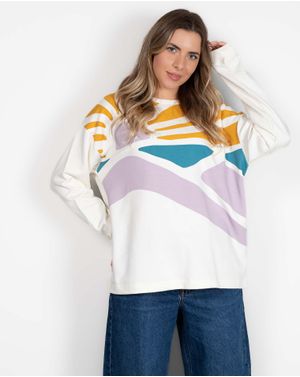 Bluza din bumbac organic cu imprimeu 24KOSS5003