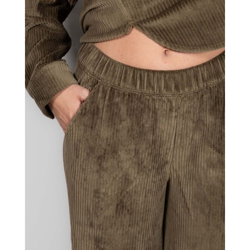 Pantaloni-uni-cu-aspect-texturat-si-talie-elastica-24KOSV1004