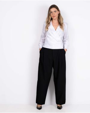 Pantaloni cu buzunare si talie inalta 24KOSV3001