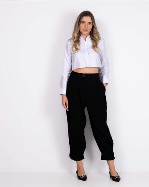 Pantaloni trei sferturi cu talie inalta 24KOSV3007