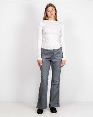 Jeans evazati cu talie inalta 24KOSV9005