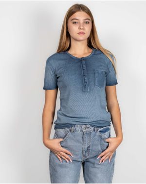 Tricou din bumbac cu efect prespalat N231682033
