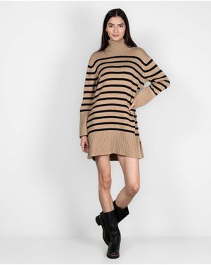 Rochie din tricot cu fante laterale 24MKF05006