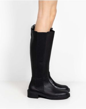Cizme Adam’s din piele naturala cu extensie elastica 24HAT47017