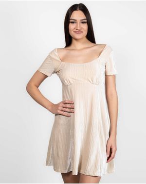 Rochie midi cu aspect catifelat 23MAY14044