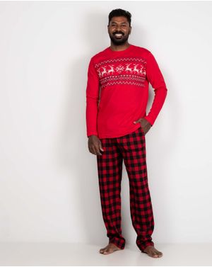 Pijamale din bumbac cu tematica de iarna 24MUR41002
