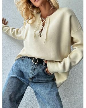 Bluza Shein cu snur la baza gatului 24MAE37017