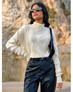 Pulover Shein cu guler inalt 24MAE37031