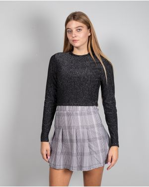 Bluza crop cu fir metalizat 23ALN04050