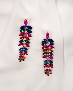Cercei cu pietre multicolore