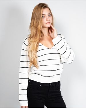 Pulover crop din bumbac tricotat 24MKF04162