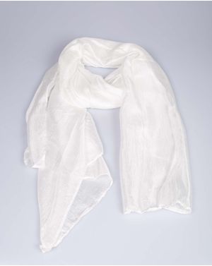 Esarfa alba din material fin