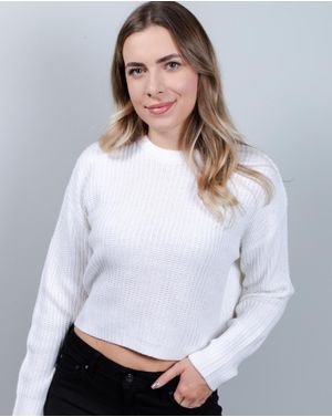 Pulover crop cu maneca lunga 24MKF03015