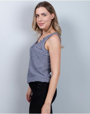 Top din bumbac cu dungi N230342042