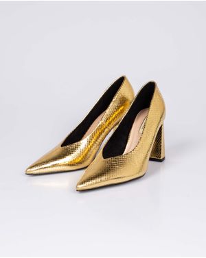 Pantofi eleganti Corina cu aspect metalizat 24CHL04004
