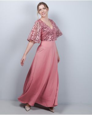 Rochie eleganta cu paiete si decolteu 23YEL17045