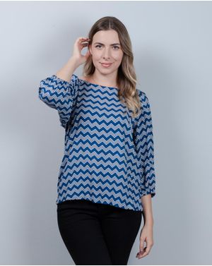 Bluza cu maneci trei sferturi si imprimeu 24ITT35036