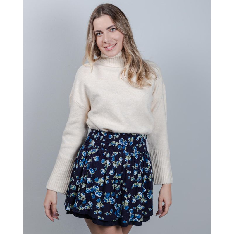 Fusta-scurta-din-bumbac-cu-talie-elastica-N241303001