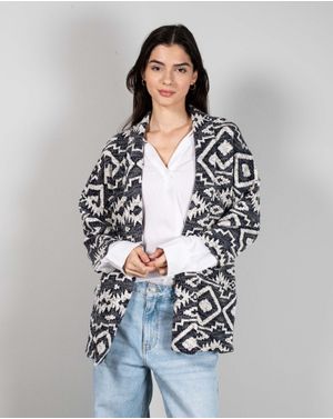 Blazer din bumbac fara inchidere 24ALNB2001