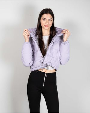 Geaca crop cu fermoar metalic 24YEL65001