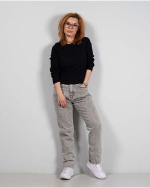 Jeans mom fit din bumbac 24YEL42016