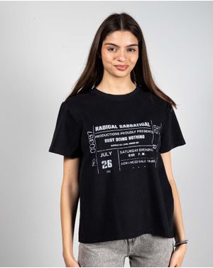 Tricou din bumbac cu imprimeu 24ALNB4001