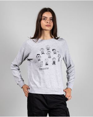 Bluza din bumbac cu maneca lunga si imprimeu N241407003