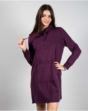 Rochie din bumbac cu buzunar tip marsupiu N241435004