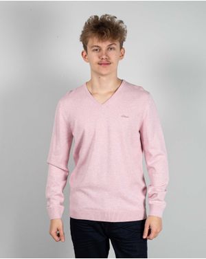 Pulover din bumbac tricotat fin 24YEL77009