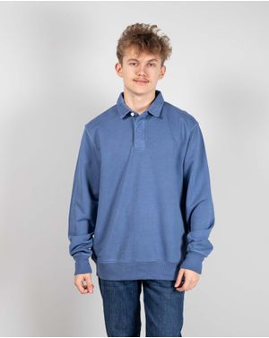 Bluza din bumbac cu maneca lunga si nasturi la baza gatului N241441002