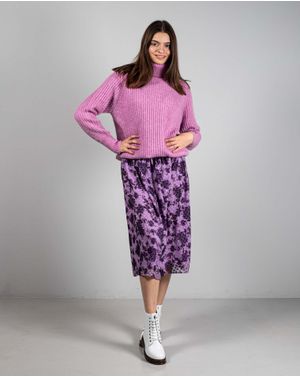 Fusta midi cu imprimeu floral 24ALNB3001