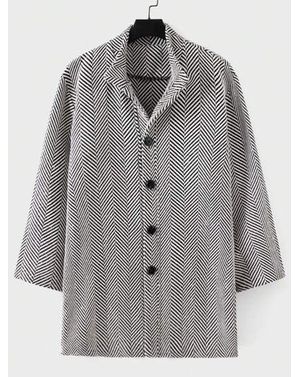 Camasa casual Shein cu nasturi si maneci largi 24MAE38001