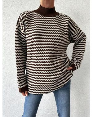 Bluza Shein casual cu guler inalt 24MAE38106