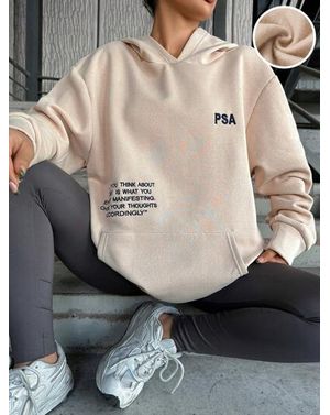 Hanorac Shein cu gluga si buzunar in fata 24MAE38145