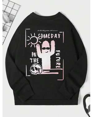 Bluza Shein din bumbac cu imprimeu pentru barbati 24MAE38254