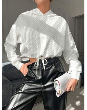Hanorac Shein casual cu snur in talie 24MAE38513
