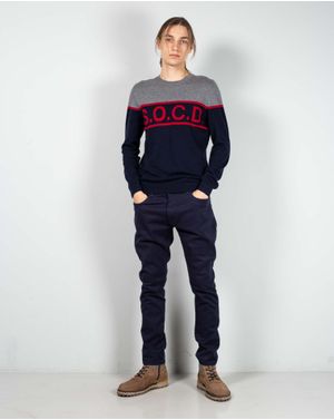 Pulover din bumbac tricotat 24ITT57005