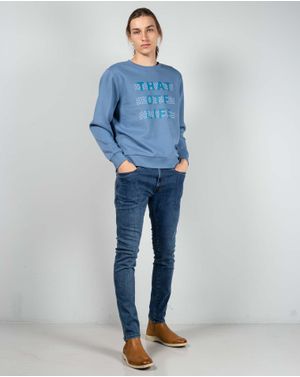 Bluza cu maneca lunga si mesaj imprimat N241432010