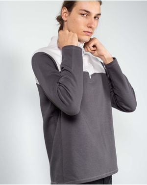 Bluza cu interior pufos si fermoar partial N241432016