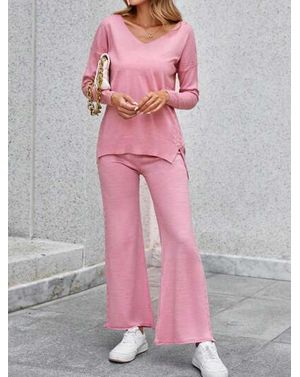 Compleu Shein cu bluza si pantaloni evazati 24MAE39026