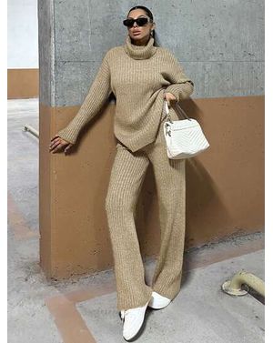 Compleu Shein cu pulover si pantaloni evazati 24MAE39029