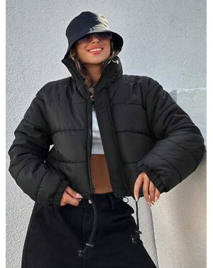 Geaca Shein crop cu snur in talie 24MAE39051