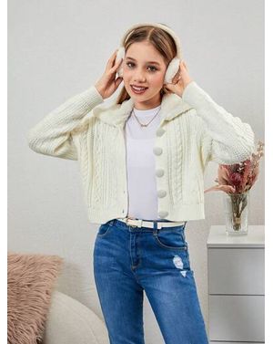Cardigan Shein brodat pentru fete 24MAE39053
