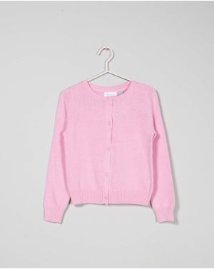 Cardigan din bumbac tricotat pentru fete 24MKF02013