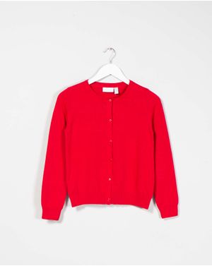 Cardigan din bumbac tricotat pentru fete 24MKF02016