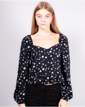 Bluza Pieces cu buline si maneci largi 24POS47L17
